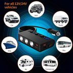TR24 Car Cigarette Lighter One To Three With Switch 180W High Power Fast Charger, TR24(Black PD Version)
