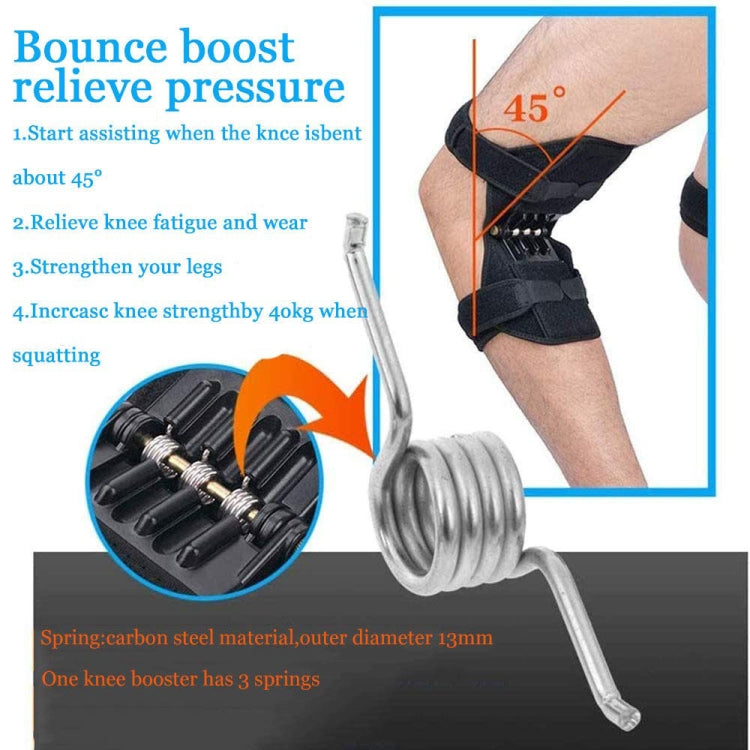 Knee Joint Sports Booster Knee Climbing Protection Support Gear Fitness Knee Pads, Single, 1pair