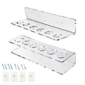 2pcs / Set Acrylic Billiard Cue Wall Mount Bracket Holds 6pcs Billiard Cues, YX134