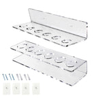 2pcs / Set Acrylic Billiard Cue Wall Mount Bracket Holds 6pcs Billiard Cues, YX134