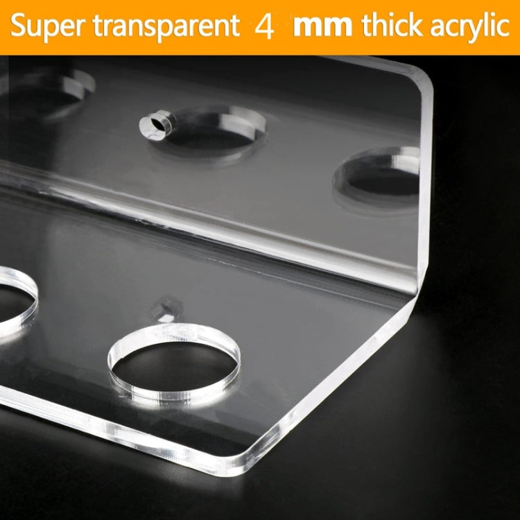 2pcs / Set Acrylic Billiard Cue Wall Mount Bracket Holds 6pcs Billiard Cues, YX134