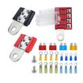 4-way RV Yacht Flame Retardant Waterproof Battery Terminal Fuse Block, One, Two