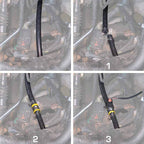 Fuel Pipe Fuel Pressure NPT Sensor T-type Barbed Connector, 1/2 inch