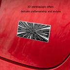 Car Sports Style Decoration Tail Label, Time Tunnel Label Metal, PLAID Tail Label Sticker