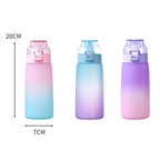 Scent Flavored Water Bottle Leak-Proof Outdoor Sport Water Cup With 7 0 Sugar 0 Calorie Scent Rings, 600ml