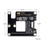Waveshare For Raspberry Pi 5 PCIe To M.2 Adapter, NVMe Protocol M.2 SSD, Basic Kit, Basic Kit + 128GB, Basic Kit + 256GB