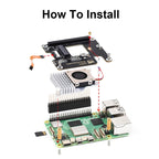 Waveshare For Raspberry Pi 5 PCIe To M.2 Adapter, NVMe Protocol M.2 SSD, Basic Kit, Basic Kit + 128GB, Basic Kit + 256GB