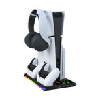 For PS5 Slim / PS5 iplay HA-8008 Cooling Bracket Headphone Organiser Grip Holder Charger, HA-8008