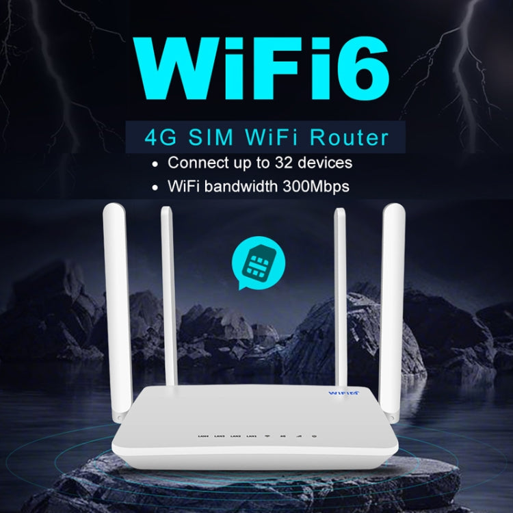 4G CPE Wireless Plug-In Router WiFi 6 Network Hotspot, EU Plug, EC21