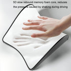 For Tesla Model 3/Y Car Memory Foam Headrest, Microfiber, Leather, Cloth