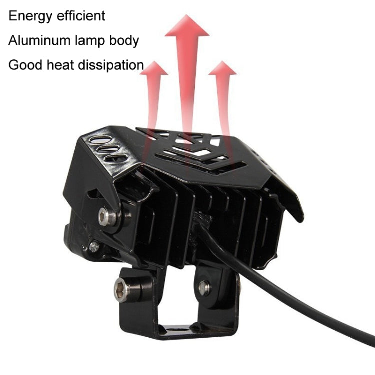 Motorcycle Spotlight High Bright Two Color Modified External Waterproof LED Lens Headlight, 20W, 12W