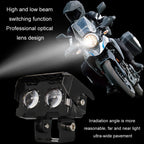 Motorcycle Spotlight High Bright Two Color Modified External Waterproof LED Lens Headlight, 20W, 12W