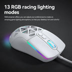 T-WOLF G520 7-keys RGB Marquee Honeycomb Hollow Gaming Wired Mouse