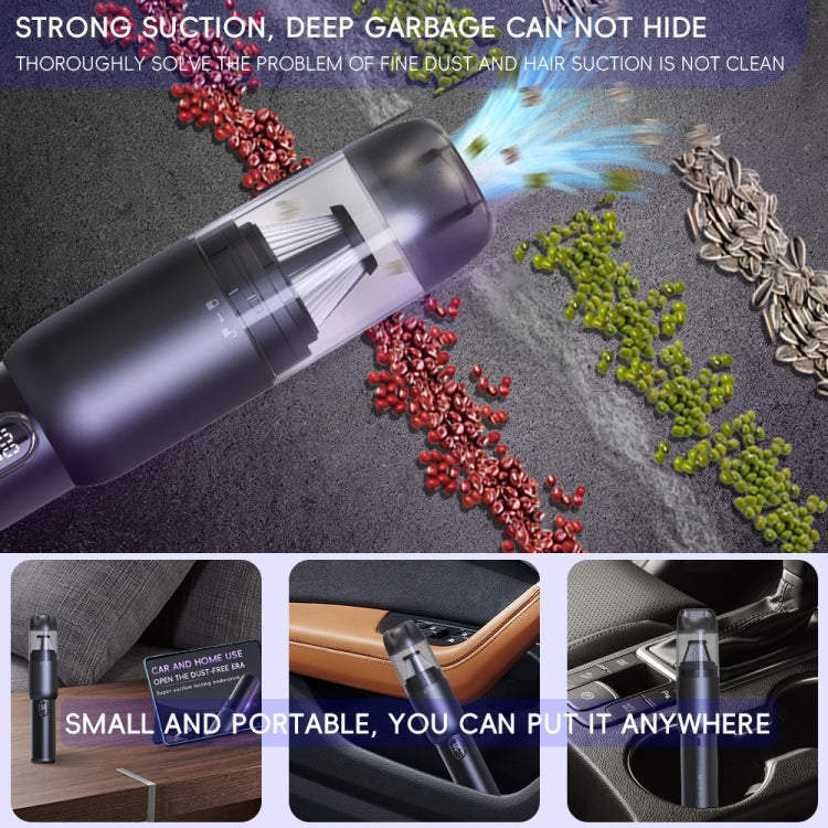 Multifunctional Suction Blowing Wireless Car Vacuum Cleaner Handheld High-Power Dust Blower, (Black)