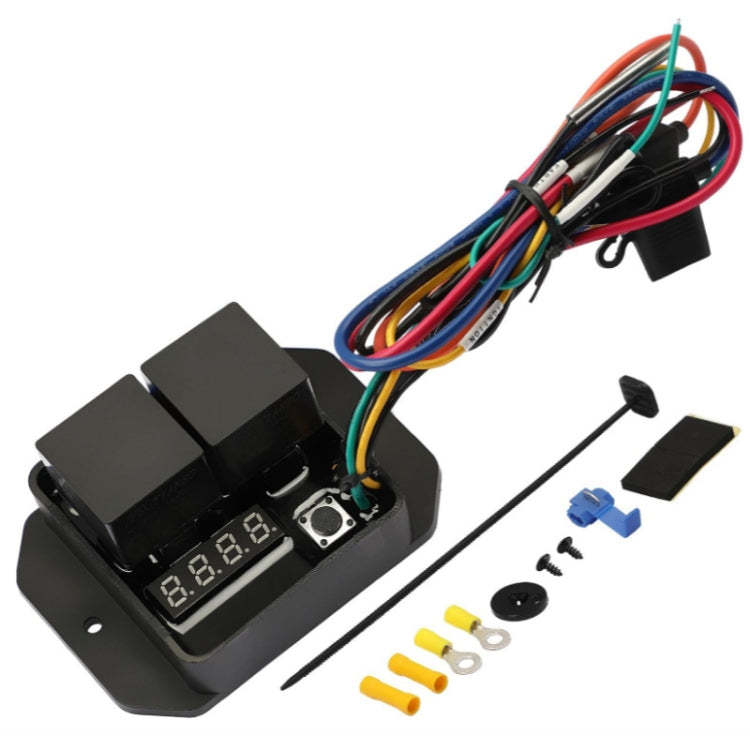 Digital Radiator Fan Controller Switch Automotive Fan Wiring Harness, 12V, 24V