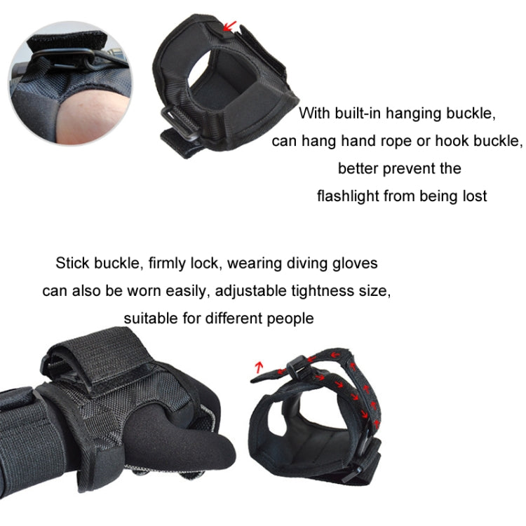 Outdoor Diving Flashlight Non-slip Fixed Wrist Glove