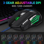 T-WOLF M1 7-keys RGB Atmosphere Light USB Gaming Wired Mouse
