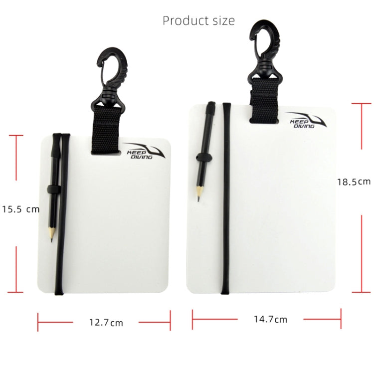 KEEP DIVING Underwater Record Writing Tablet For Scuba Diving, Black Small, Black Large, Yellow Small, Yellow Large