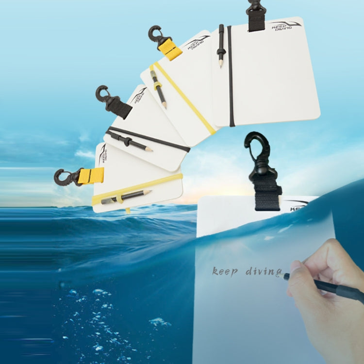 KEEP DIVING Underwater Record Writing Tablet For Scuba Diving, Black Small, Black Large, Yellow Small, Yellow Large