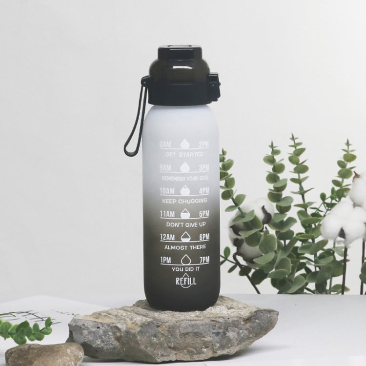 1000ml Large Capacity Tritan Water Mug Gradient Color Outdoor Sports Water Bottle