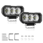 E23 40W 9V-30V 5 Inch Waterproof 3-Eye Headlight, Spotlight White Light, Spotlight Yellow Light, Floodlight White Light, Floodlight Yellow Light