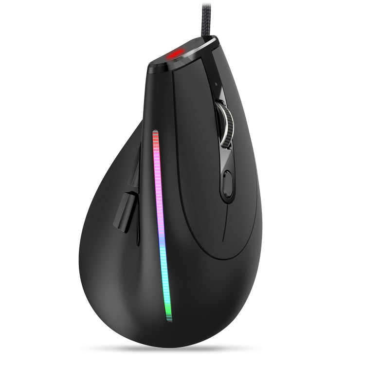 ZELOTES T50 9-Keys RGB Lighting Effect Vertical Grip Ergonomic Programming Wired Mouse, T50