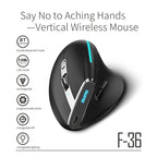 ZELOTES F36 9-Keys Vertical Grip Ergonomic Programming Dual Bluetooth + 2.4G Wireless Mouse, F36 (White), F36 (Black)