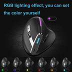 ZELOTES F36 9-Keys Vertical Grip Ergonomic Programming Dual Bluetooth + 2.4G Wireless Mouse, F36 (White), F36 (Black)