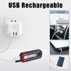 LED Shoulder Flashlight Bike Tail Light Type-C Recharge Outdoor Flashlight With Clip Patrol Safety Warning Lamp