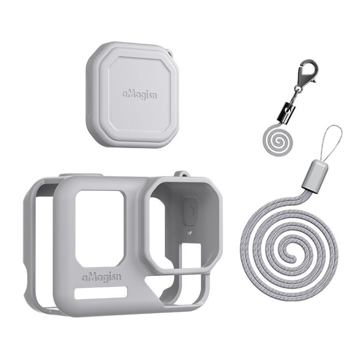 For Insta360 Ace Pro 2 aMagisn Body + Lens Silicone Cover With Lanyard