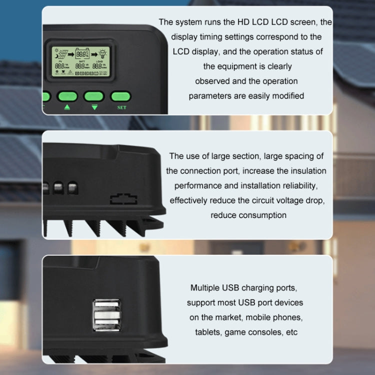12V/24V 40A MPPT Smart Solar Charge Controller, CM-D40, CM-D30