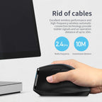 ZELOTES F36A 6-Buttons Vertical Grip Ergonomic Rechargeable Wireless Mouse, F36A