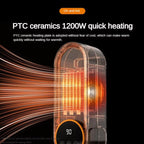 E68S 1200W PTC Ceramic Heating Desktop Smart Electric Heater, EU Plug, US Plug, UK Plug
