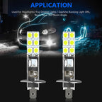 55W Automotive LED Bulbs High Brightness Fog Light, H1, H3