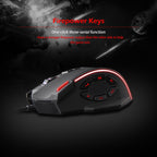 ZELOTES C13 13-keys RGB Lighting Effect Programming Macro Custom Gaming Wired Mouse, C13