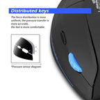 ZELOTES F-35A 6-Buttons Vertical Grip Ergonomic Rechargeable Wireless Mouse, F-35A