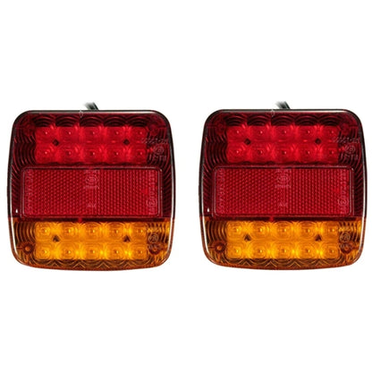Transparent Shell Square Trailer LED Brake Tail Light