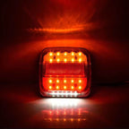 Transparent Shell Square Trailer LED Brake Tail Light
