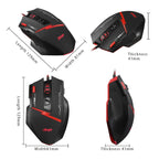 ZELOTES C8 8-buttons Ergonomic Game Programming Custom Wired Mouse, C8