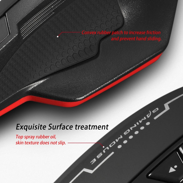 ZELOTES C8 8-buttons Ergonomic Game Programming Custom Wired Mouse, C8