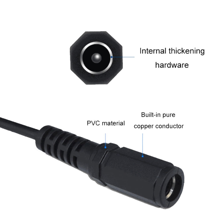 2pcs DC 5.5 X 2.1mm Female To XH2.54 Terminal Motherboard Connection Cable