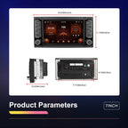 For Volkswagen Touareg 7-Inch Car WiFi Player Android 13 System Support CarPlay/Android Auto, 2+64G Standard Edition, 2+64G With AHD Camera and Mic, 4+64G Standard Edition, 4+64G With AHD Camera and Mic
