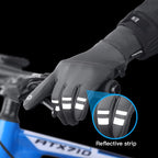 Kyncilor Velvet Warm Cycling Gloves Reflective Touch Screen Ski Water-repellent Elastic Gloves, S, M, L, XL