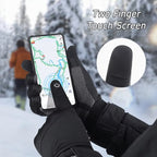 Kyncilor Velvet Warm Cycling Gloves Reflective Touch Screen Ski Water-repellent Elastic Gloves, S, M, L, XL