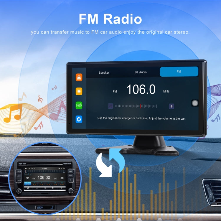 10.36-Inch Car Central Control Smart Player With 4-Way Camera, Standard, 64G TF Card