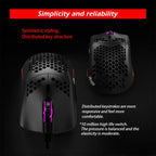ZELOTES C7 7-buttons RGB Lighting Hollow Computer Office Wired Mouse, C7