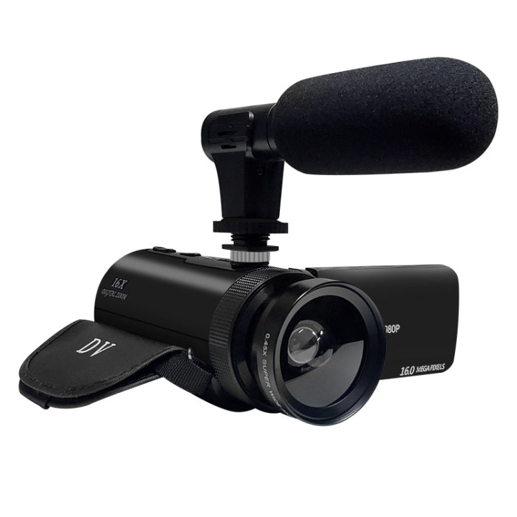 16MP 16X Digital Zoom Vlogging Camera Video Camcorder with 2.4 Inch Flip Screen, Standard US Plug, Standard EU Plug, Standard UK Plug, Standard AU Plug, With Wide Angle & Mic US Plug, With Wide Angle & Mic EU Plug, With Wide Angle & Mic UK Plug        ...