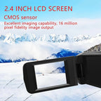 16MP 16X Digital Zoom Vlogging Camera Video Camcorder with 2.4 Inch Flip Screen, Standard US Plug, Standard EU Plug, Standard UK Plug, Standard AU Plug, With Wide Angle & Mic US Plug, With Wide Angle & Mic EU Plug, With Wide Angle & Mic UK Plug        ...