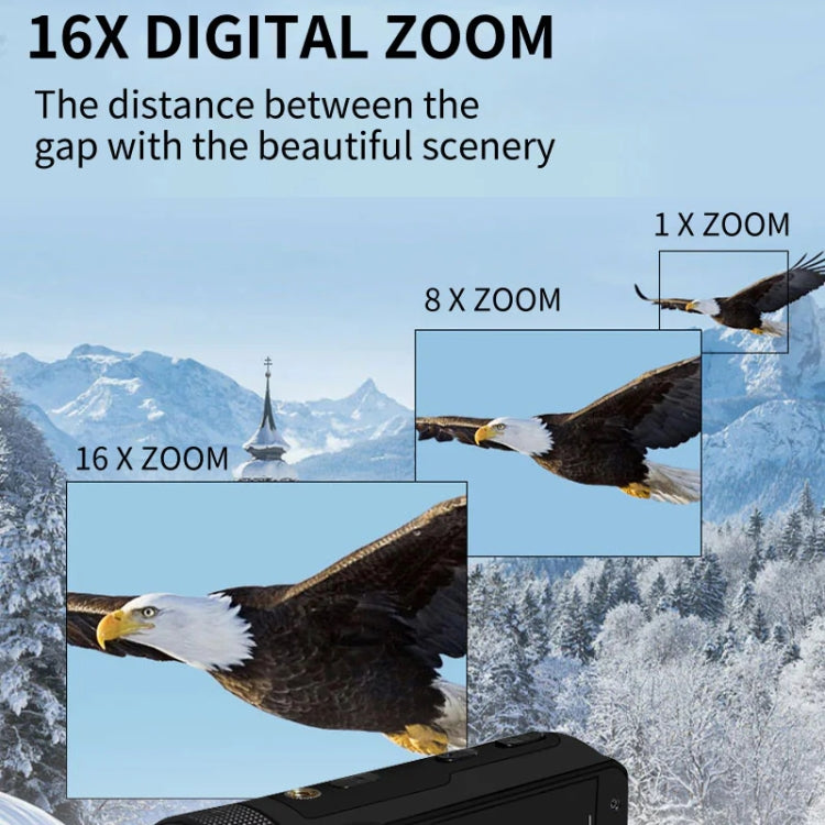 16MP 16X Digital Zoom Vlogging Camera Video Camcorder with 2.4 Inch Flip Screen, Standard US Plug, Standard EU Plug, Standard UK Plug, Standard AU Plug, With Wide Angle & Mic US Plug, With Wide Angle & Mic EU Plug, With Wide Angle & Mic UK Plug        ...