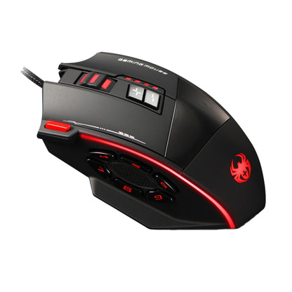 ZELOTES C19 12-Keys Ergonomic Programming Custom Wired Mouse, C19